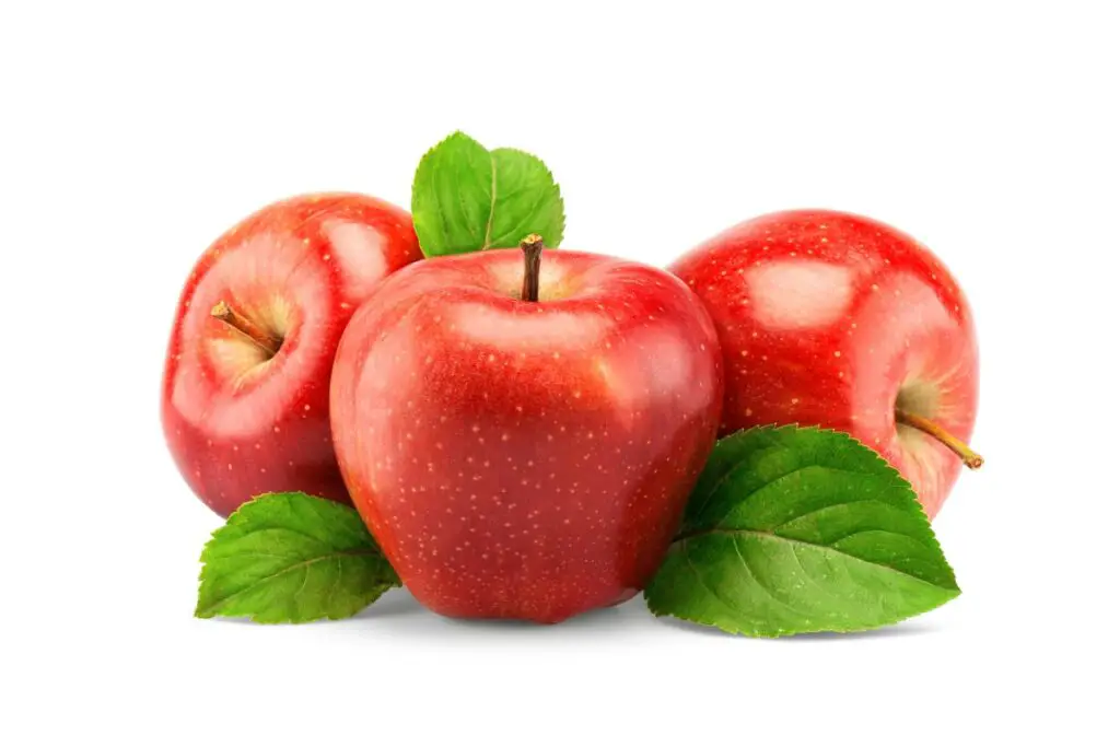 Apples against a white backdrop